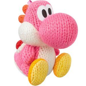 Real Yarn Wooly World Yoshi Amiibo, Wii U, Pink